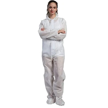 

FedEx 100pcs Disposable protective Isolation clothing Breathable dustproof waterproof Protective clothing Hygiene food Unisex