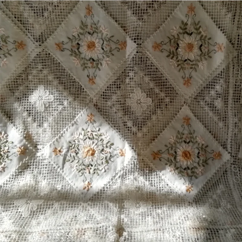 #Special Offers Hand-hooked Tuscan embroidery table cover towel tablecloth lace rectangular European cotton ribbon embroidery #Special Offers Hand-hooked Tuscan embroidery table cover towel tablecloth lace rectangular European cotton ribbon embroidery