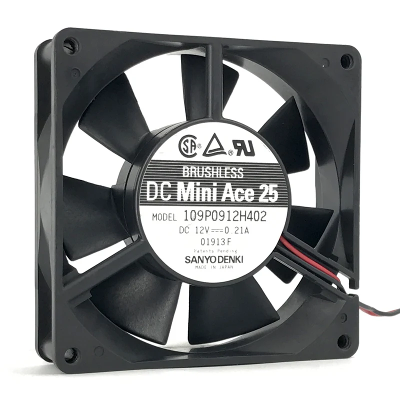 Original 9025 109P0912H402 9cm 12V 0.21A double Ball chassis Power