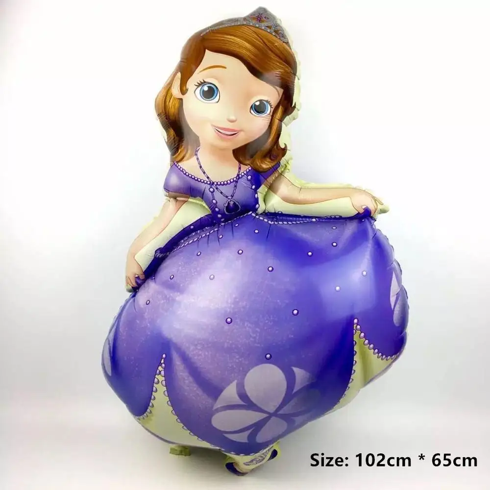 1 шт./лот 102 см большой с принцессой Софией на гелиевый воздушный шар покрытый фольгой для маленьких девочек День рождения гелий надувные украшения для вечеринки воздушный шар большой - Цвет: 1pc