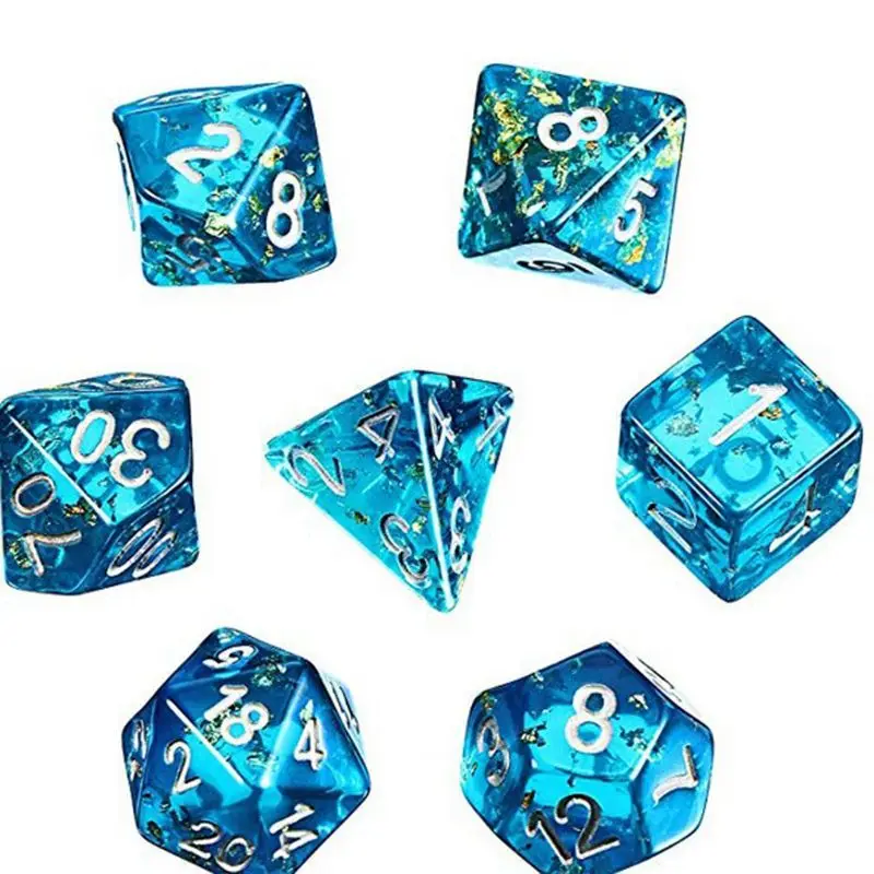 

7 Shapes Dice Fillet Square Triangle Dice MoldCrystal Epoxy Mold Kit Dice Digital Game Silicone Mould Art Craft