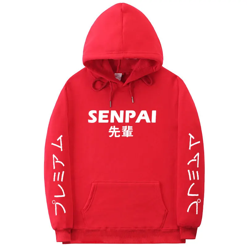 Red MS431 Модная японская уличная одежда SENPAI, толстовка с капюшоном, несколько цветов, мужские и женские толстовки, пуловер, sudadera hombre - Цвет: Red MS431