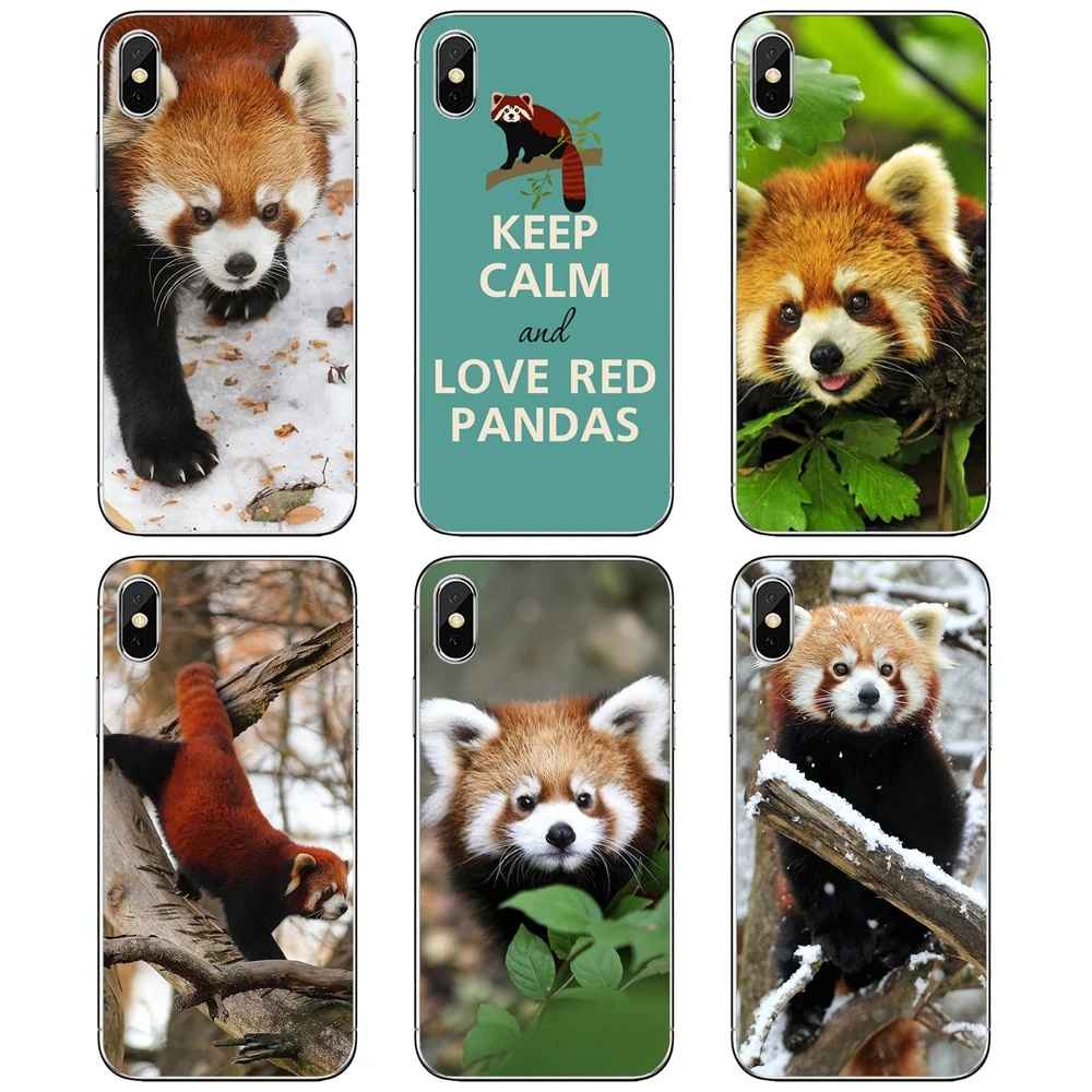 Силиконовый чехол для Xiaomi mi Redmi Note 3 4 4X 5 6 7 8 8t 9 9s 9t 10 pro lite Red-pandas-постер | Мобильные