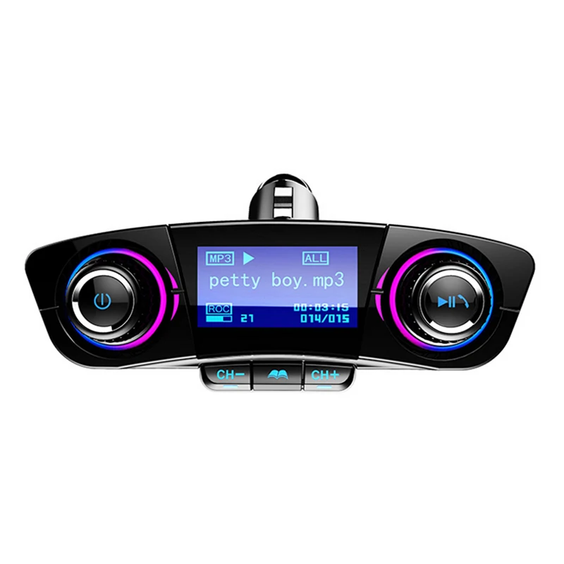 Автомобильный комплект громкой связи беспроводной Bluetooth fm-передатчик светодиодный аудио mp3-плеер двойной USB зарядное устройство FM TF Aux в мод... Автомобильный комплект громкой связи беспроводной Bluetooth fm-передатчик светодиодный аудио mp3-плеер двойной USB зарядное устройство FM TF Aux в мод...
