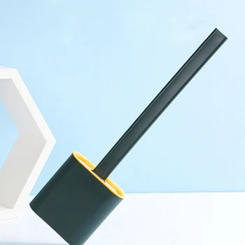 

TPR Toilet Brush Household Floor Runway Round Long Handle With Lid Design Toilet Cleaning Brush Bathroom Accessories