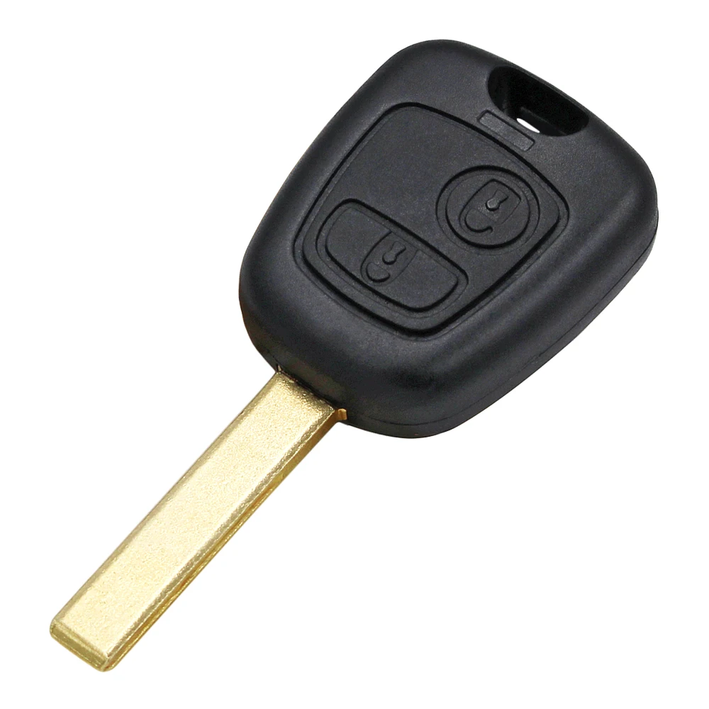 FOR PEUGEOT 307 2 BUTTON REMOTE KEY 433MHz with Transponder Chip ID46 HU83  Uncut Key Blade with Grooves