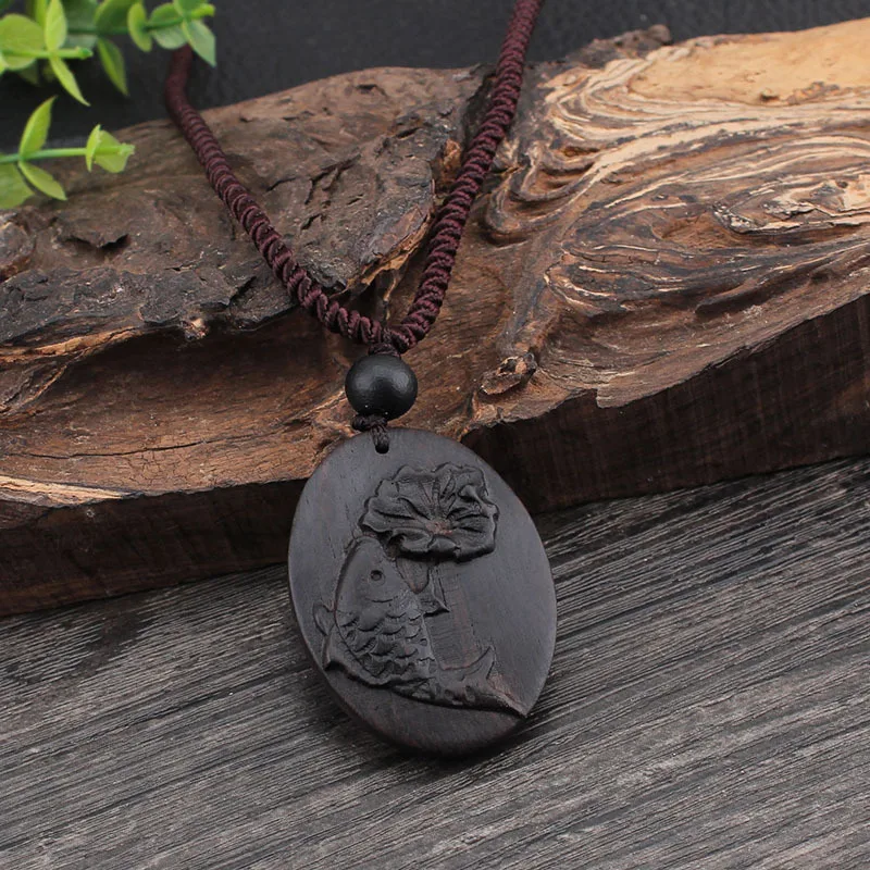 New-Handmade-Ethnic-Ebony-Exaggerated-Long-Sweater-Chain-Pendant-Necklace-For-Women-Men-Fashion-Adjustable-Woven (5)
