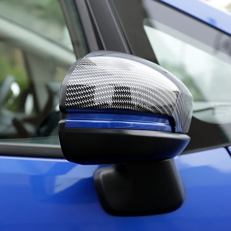 Автомобильное углеродное волокно ABS хромированное боковое зеркало заднего вида накладка наклейка отделка 2 шт. для Honda Fit jazz GK5 C782