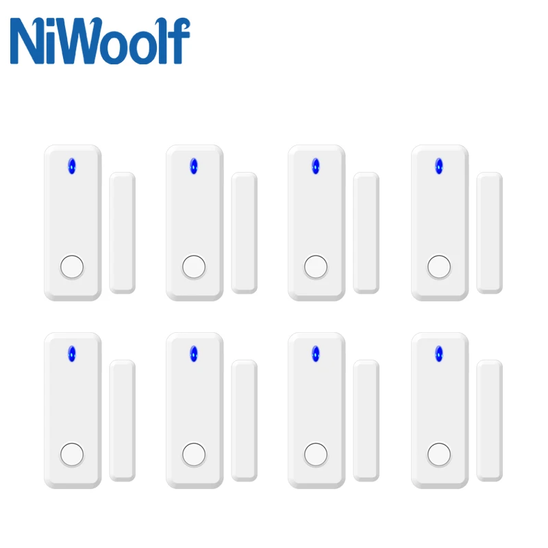 Беспроводной детектор открытой и закрытой двери NIWOOLF 433 МГц двухсторонний Датчик
