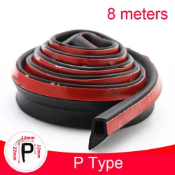 Universal Car Door Rubber Seal Strip for Noise Insulation and Dust Protection (8m P)