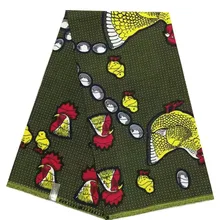 Африканская восковая ткань полиэстер цветочный принт ткань для женщин платье Одежда Diy Швейные материалы для свадьбы 6 ярдов 1001