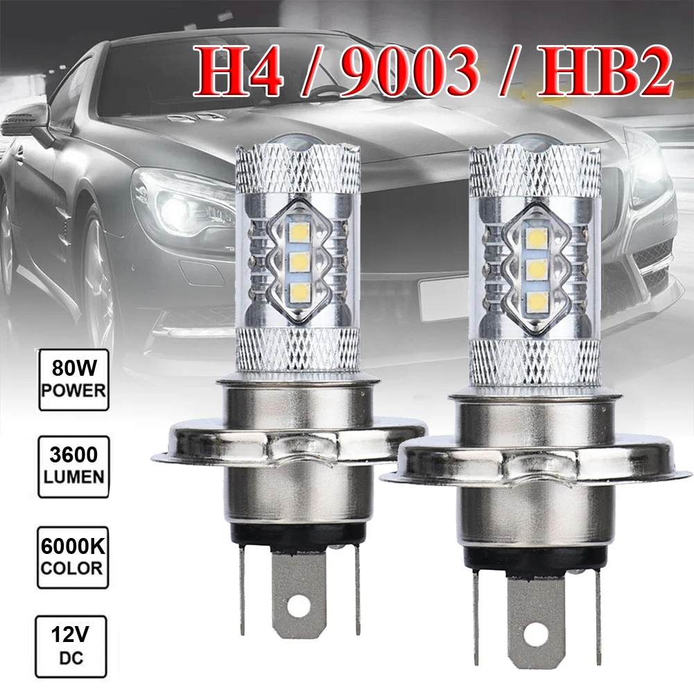 車のヘッドライトの球根フォグライト 2x H4 9003 Hb2 フォグライトledヘッドライト 80 35wハイ ロービーム駆動ランプ白車 のアクセサリー 車のヘッドライトの球 Led Aliexpress