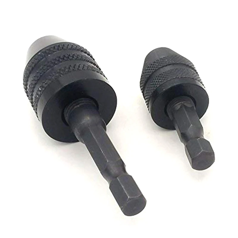 

1/4 Inch Hex Shank Keyless Drill Chuck Quick Change Adapter Converter Drill Adapter (0.3-6.5mm 0.3-3.6mm)