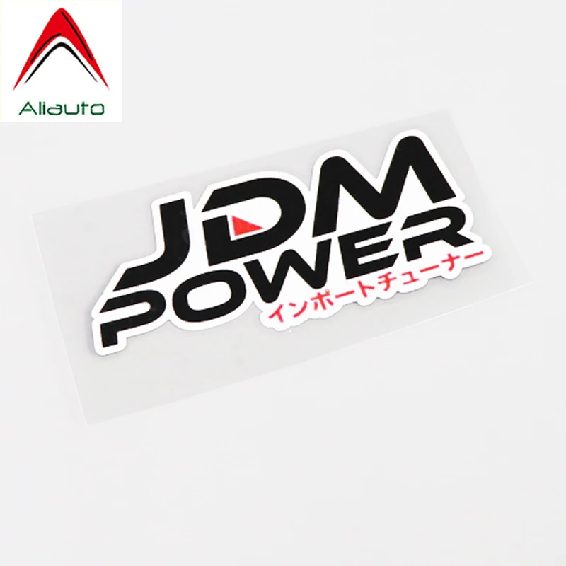 

Aliauto Fashion Reflective Car Sticker JDM Power Motorcycle Decoration PVC Waterproof Sunscreen Decal,11cm*4cm