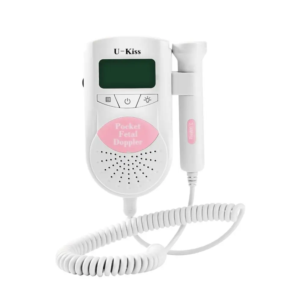 

U-Kiss Mini Portable Pocket Baby Heartbeat Monitor Backlight Three Work Modes LCD Display with Loudspeaker & Free Gel