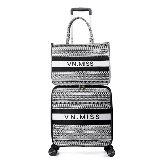 Luggage and hangbag В комплекте, набор чемодана на колес., сумка на спинках, сумка и, для, сумка - Color: Luggage and hangbag
