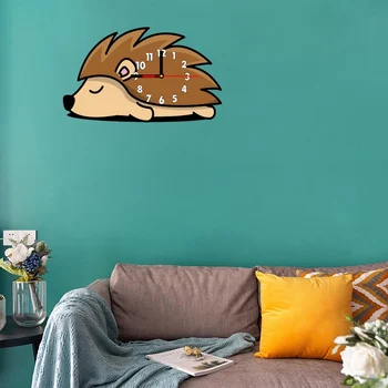 

Wall Clock Living Room Bedroom Clock Cute Little Hedgehog Simple Cartoon Quartz Clock Clock European Style Creative Pocket Watch