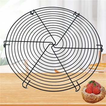 

Nonstick Cake Cooling Rack Round Baking Stainless Steel Wire Cooling Grid Cookies Biscuits Bread Tray Bakeware Tools Metal