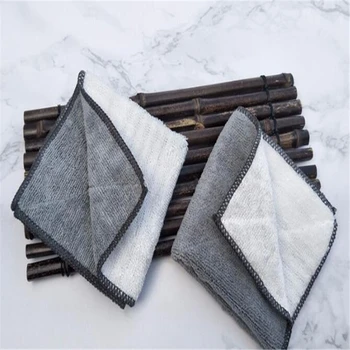 

Dish Cloth 1pc Highly Bamboo Fiber Anti-Oil Kitchen Hand Towel Dish Rags Wipe Cleaning Cloth