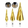 Multi-size HSS Steel Titanium Step Drill Bits 3-12/4-12/4-20/4-32mm Step Cone Cutting Tools Steel Wood Metal Drilling ► Photo 3/6