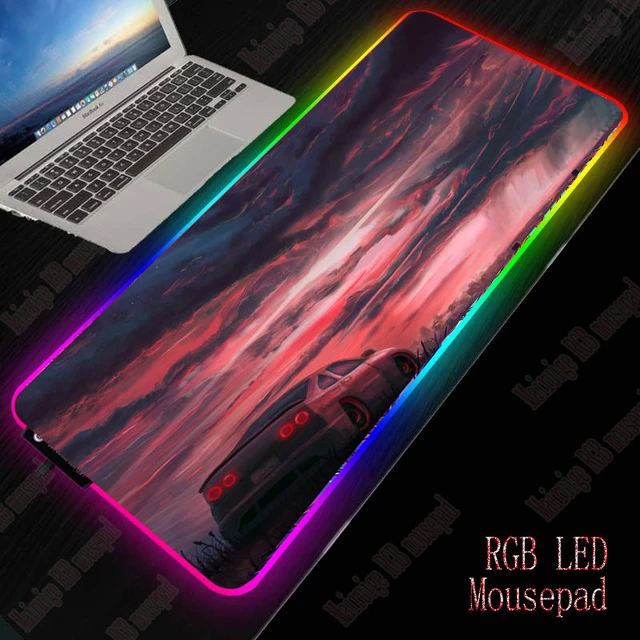 Gaming Mouse Pad Large 400*900*4mm Rgb Luminous Keyboard Mouse Pad  High-density Fiber With Adjustable Light - Mouse Pads - AliExpress