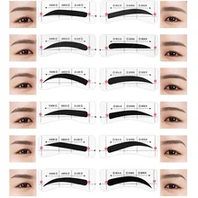 

24 Pairs Eyebrow Shaper Card Eyebrow Stencil Grooming Shaper Template Makeup Tools Stickers Eyebrow Shaper Cosmetic Tool