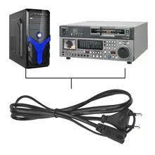 Универсальный 1,5 м ЕС 2-зубец ноутбук адаптер переменного тока Мощность шнур питания кабель 2-контактный высокая производительность Мощность кабель для ноутбука черный