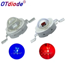 10 шт. 3 Вт темно-красный 90/120 нм Королевский синий 445 нм светодиодный диодный чип градусов светильник для выращивания растений, овощей, фруктов