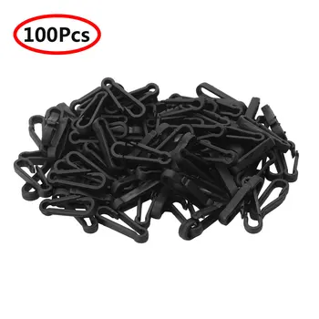 

100Pcs Plastic Snap Clip Snap Hooks Mini Carabiner Buckle Paracord Backpack Straps Bag Parts Backpack Strap Hooks Snap Clip Hook