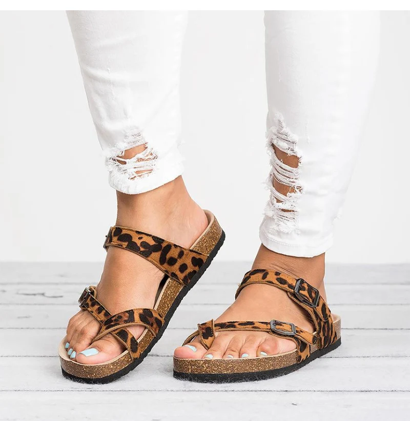 leopard print sandals womens