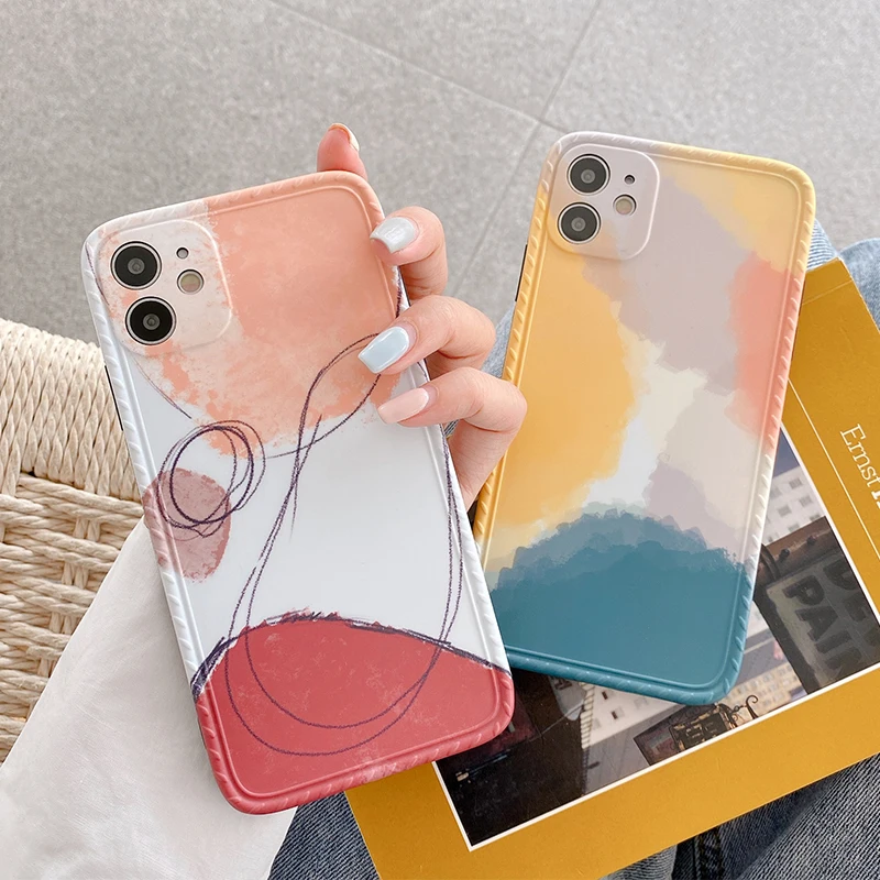 Чехол для телефона в стиле ретро с абстрактным геометрическим рисунком iPhone 11 11pro