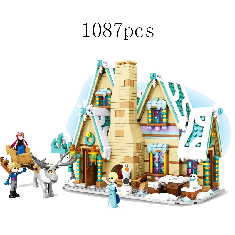 Snow and Ice Elsa s Jewellery Box Compatible Legoinglys Frozeninglys Friends Building Blocks Toys for Children 5