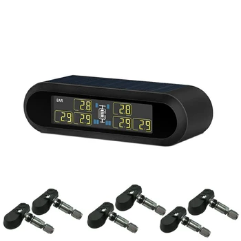 

Car Solar Power Wireless Tire Pressure Monitoring System TPMS with 6 Sensor U903Z NJ88