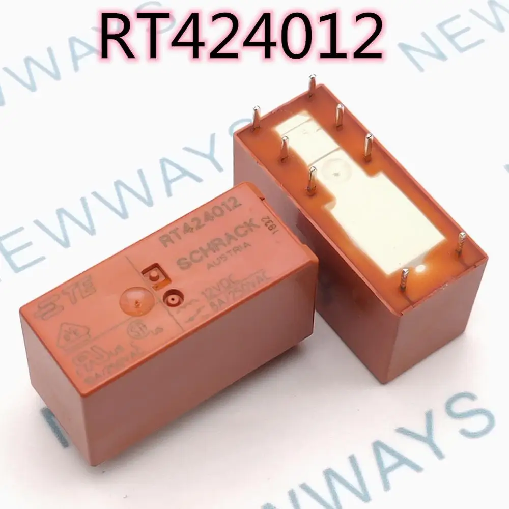 5 шт./лот реле RT424012 8A 12 В 8Pin новое и оригинальное