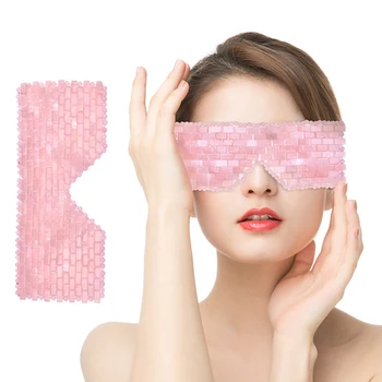 

Drop Shipping Rose Quartz Eye Massage Mask Eye Guasha Board Facial Massage Roller 100% Natural Stone Eye Massage Relaxation