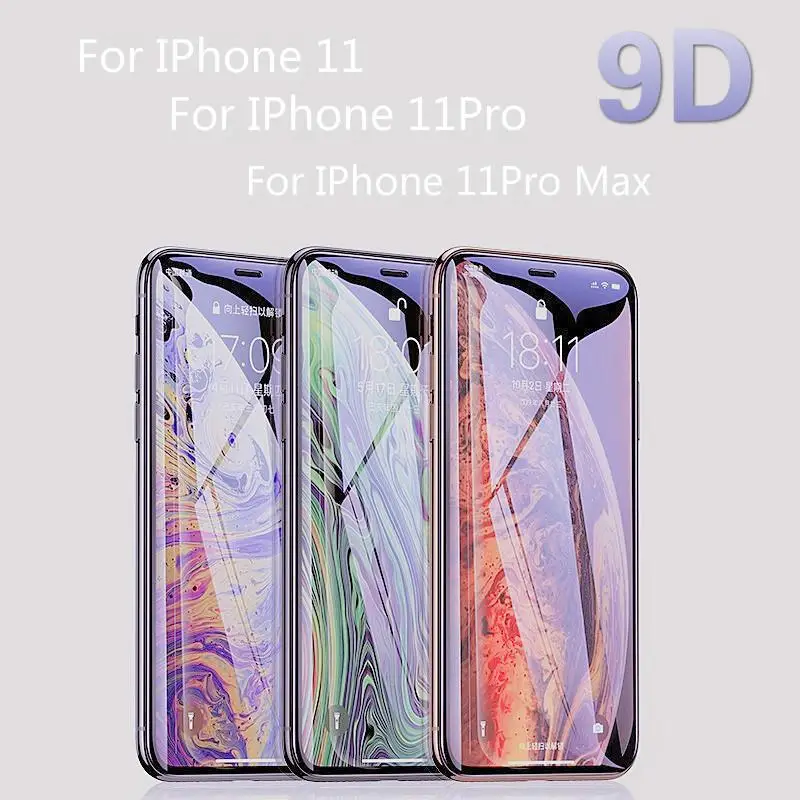 

9D Protective Glass For Iphone 11 11Pro 11ProMax For IPhone X XS XR Tempered Glass For Iphone 7Plus 8Plus 9D Protect Screen