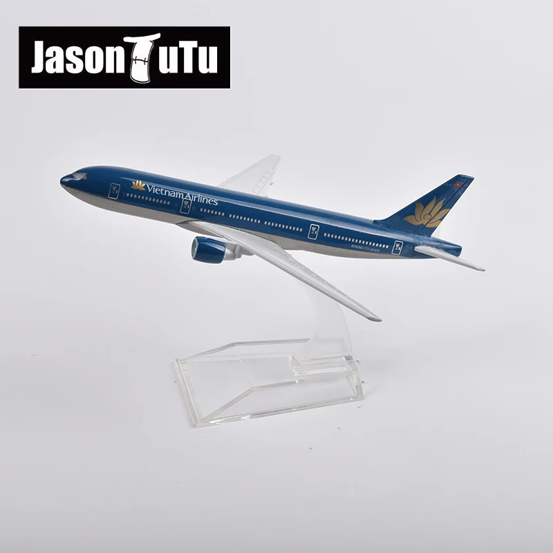 JASON TUTU 16cm Vietnam Airlines Boeing 777 Airplane Model Plane Model Aircraft Diecast Metal 1/400 Scale Planes Dropshipping