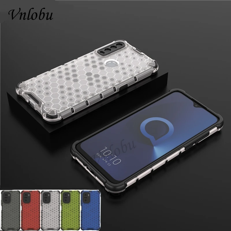 Противоударный чехол Honeycomb Armor для Alcatel 1B 1S 1V 2020 мягкий силиконовый чехол-накладка