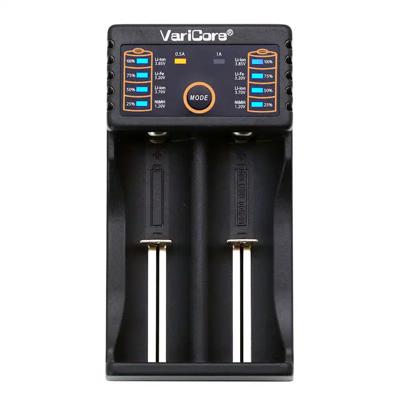 FFYY-Varicore V20I 18650 зарядное устройство 1,2 V 3,7 V 3,2 V 3,85 V зарядное устройство для никель-кадмиевых или никель-металл-Aaa 26650 26500 10440 16340 17670 18490 никель-металл-гидридного адаптер Chargeur de мА/ч. Аккумулятор Au