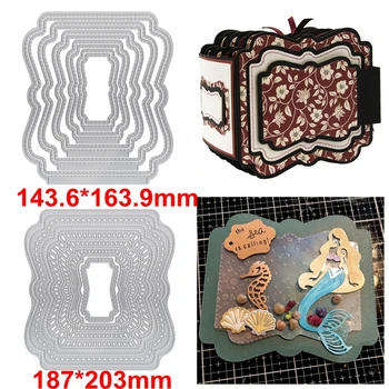 

Varisized Lacework/Dots Border DIY Card Frame Metal Cutting Dies Stencils 2 Frames Die Cut For Card Making New2019 Crafts Cards