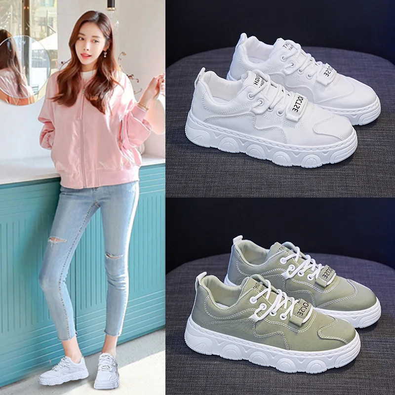 

Breathable All-match Canvas Shoes Women 2020 Summer New Korean Students White Shoes Women Ins Flat Running Shoes Board Shoes