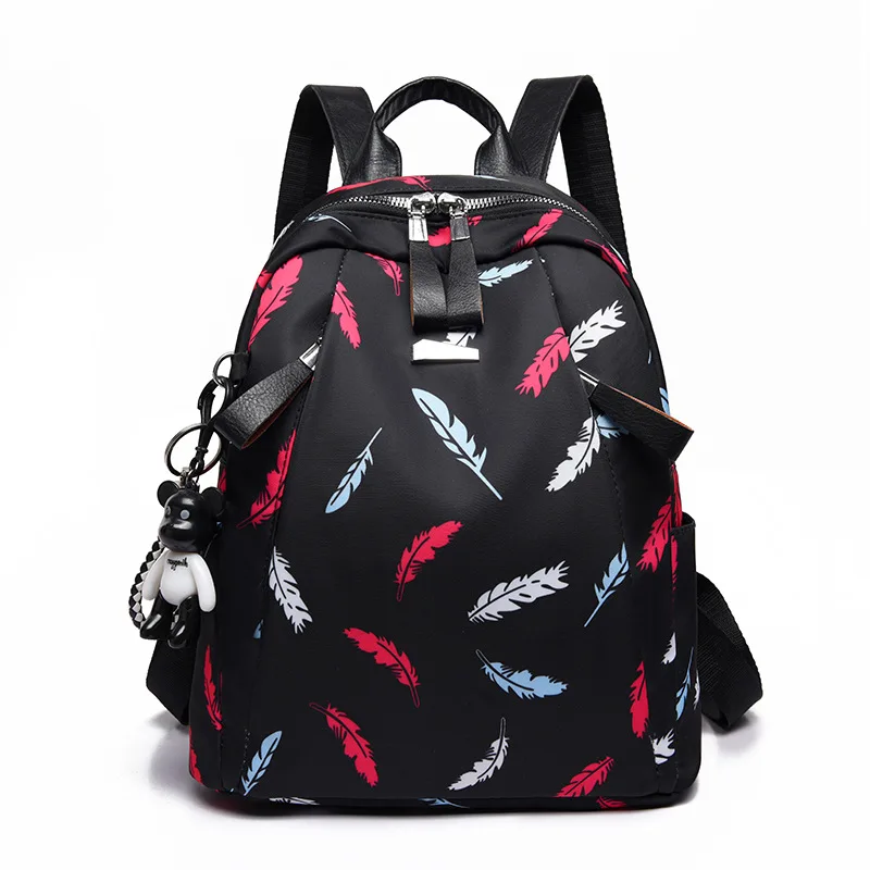Женские рюкзаки Crossten для отдыха, 15 дюймов, рюкзак для ноутбука, Женская Холщовая Сумка на плечо, сумка для путешествий, школьная сумка - Цвет: red feather