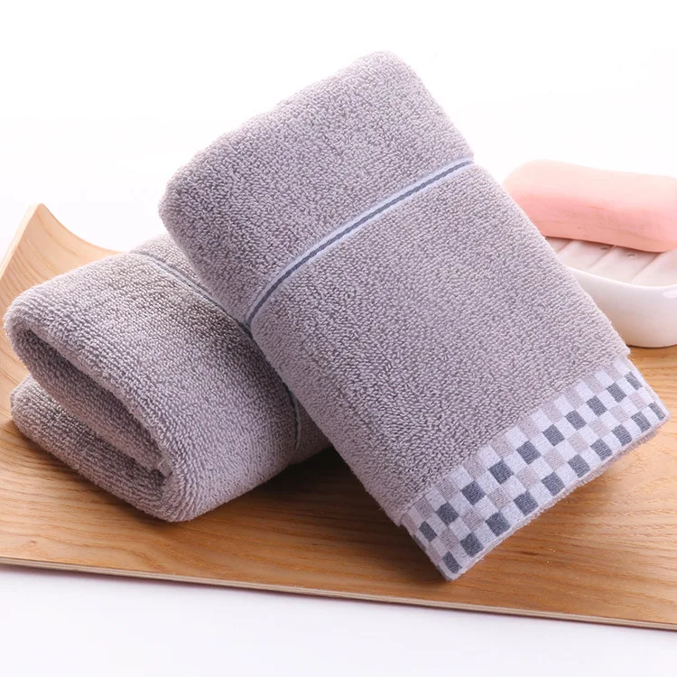 Gray one Прямая с фабрики подушки из чистого хлопка в клетку полотенце супермаркет отель подарок творческий абсорбент полотенце - Цвет: Gray one