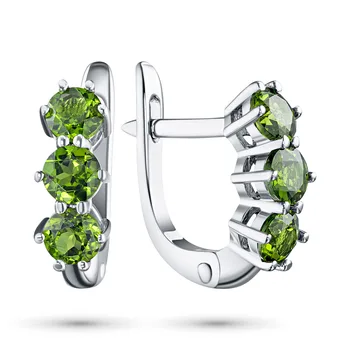 

Earrings made of silver with chrome diopside e0605sg07070100