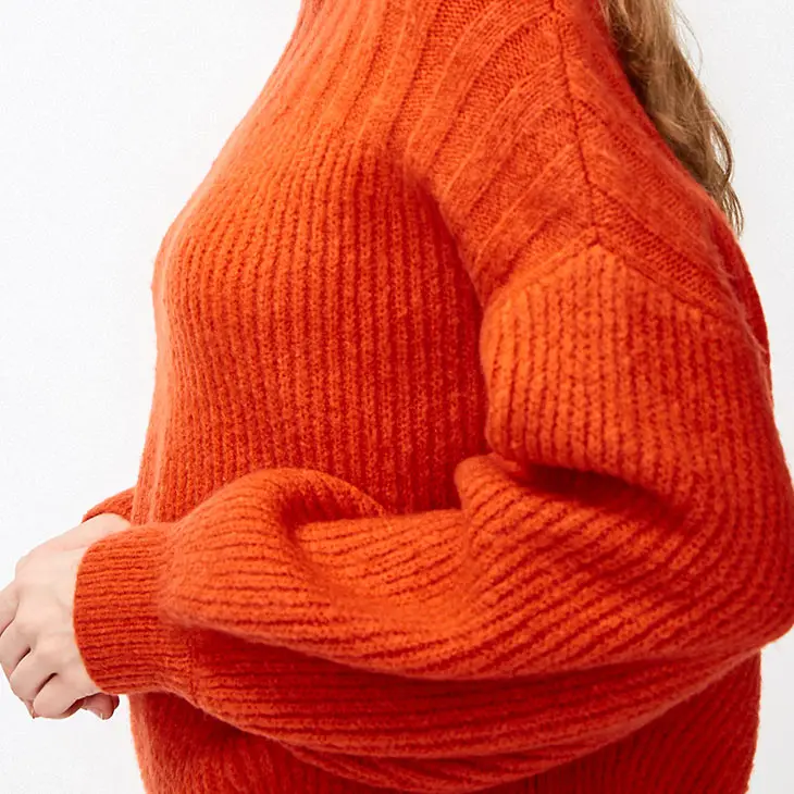 О товаре Для женщин заниженной линией плеч Фонари свитер с длинными рукавами и | 318413530