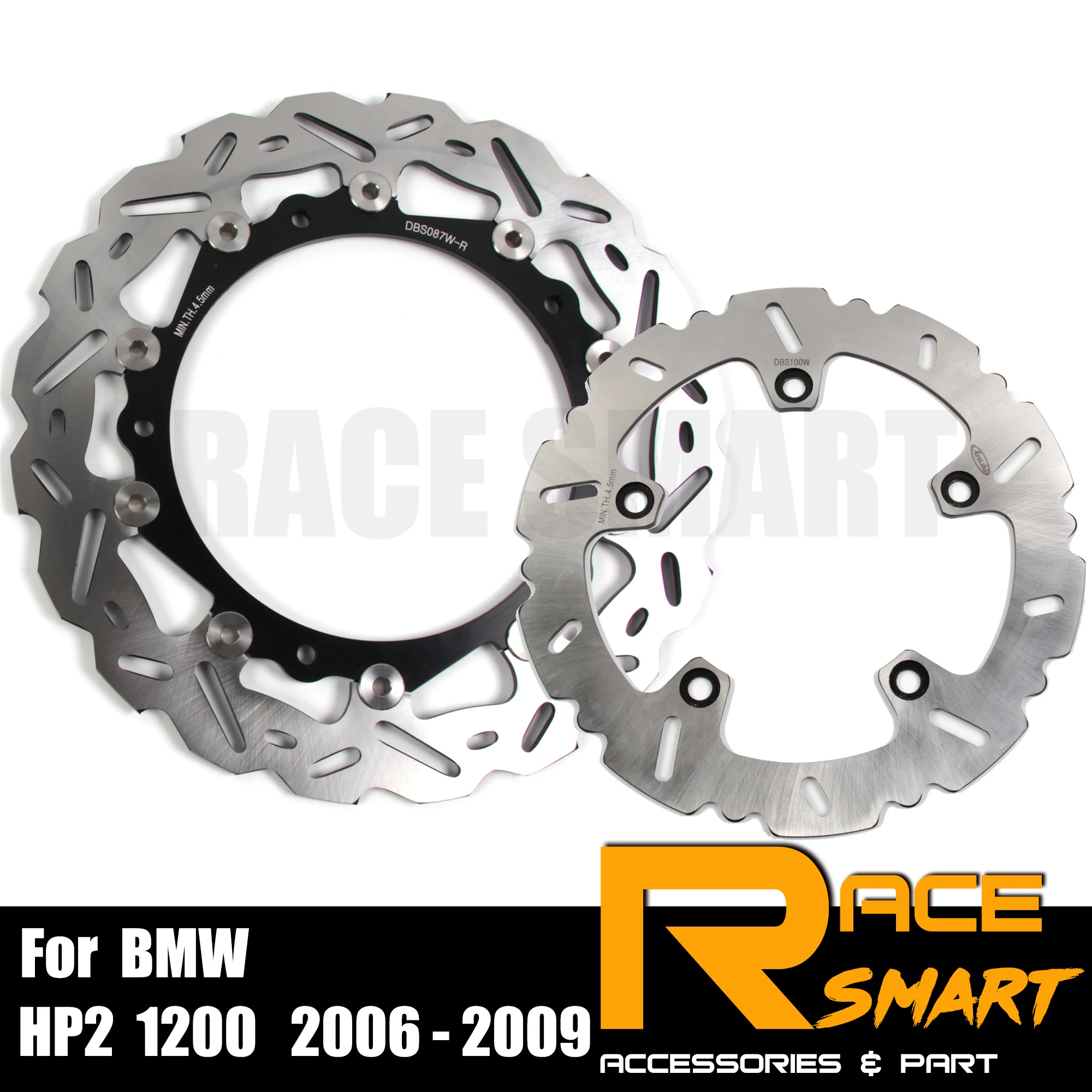 

Motorcycle CNC Front and Rear Brake Rotor For BMW HP2 1200 2006 - 2009 Floating Motorcycles Brake rotors HP 2 2007 2008 2009