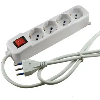 

MULTIPRESA CON INTERRUTTORE CIABATTA 4 PRESE SHUKO MULTIPLE - 5 PEZZI