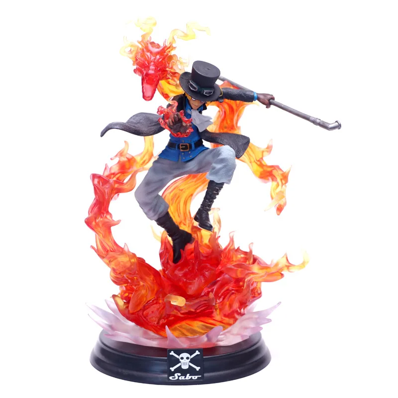 Аниме ONE PIECE Sabo Luffy's Mera Brother mera фрукты ПВХ экшн фигурка Коллекционная модель