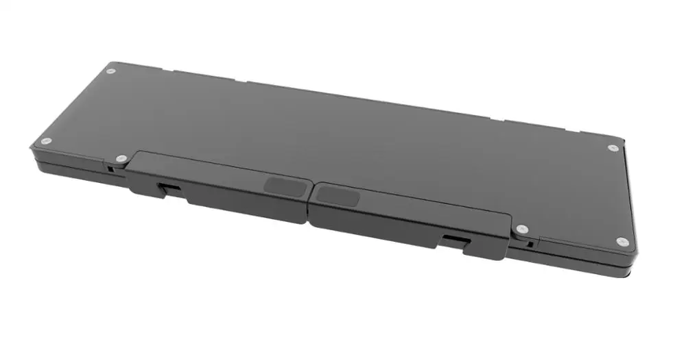 Портативная Складная Беспроводная bluetooth-клавиатура для iPad IOS/Android/Windows Tablet PC Cell Phone - Цвет: Black
