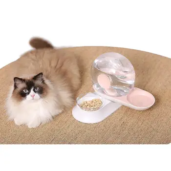 

Pet Automatic Feeder Water Dispenser Dual Purpose Snail Shape Dish for Cats Dogs